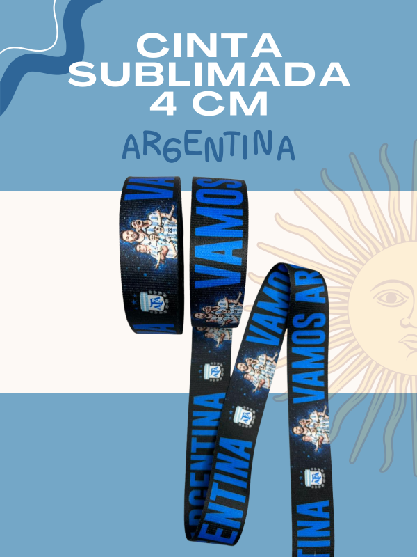 Producto - CINTA SUBLIMADA - VAMOS ARGENTINA F/ NEGRO