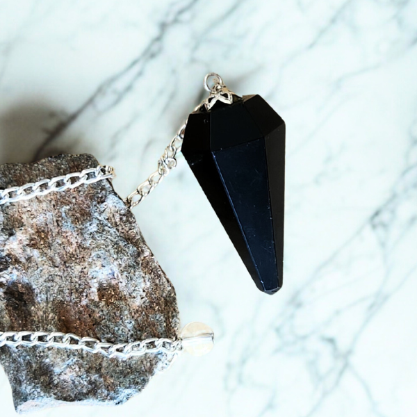 Producto - Péndulo de Piedra Natural Obsidiana