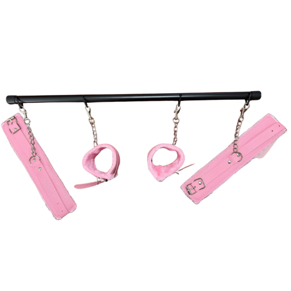 Producto - INMOVILIZADOR MANOS Y PIES CONE ESPOSAS ROSA DE PELUCHE