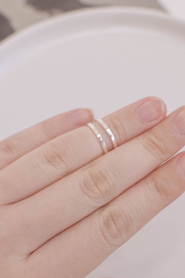 Producto - Anillo doble falange plata