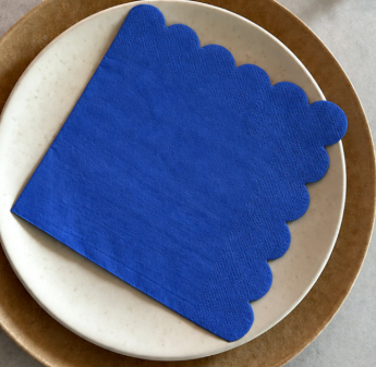 Producto - SERVILLETA SCALLOP AZUL X 20