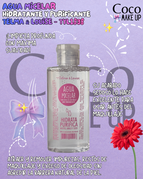 Producto - AGUA MICELAR HIDRATANTE Y PURIFICANTE - TELMA Y LOUISE - TYL1838