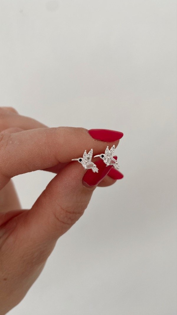 Producto - Aros Colibrí Blanco