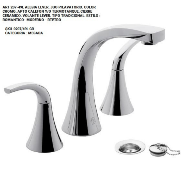 Producto - JUEGO PARA LAVATORIO ALESIA LEVER FV