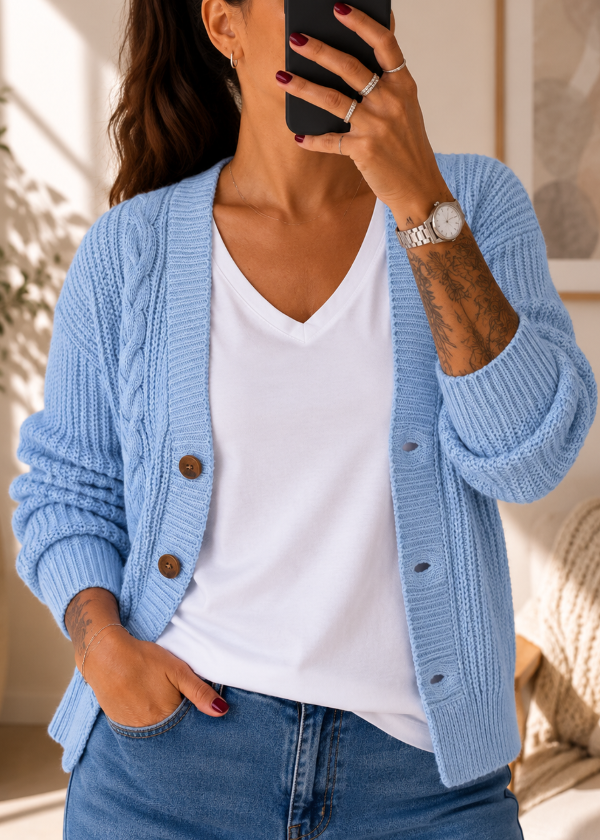 Producto - Cardigan Acrilico Celeste