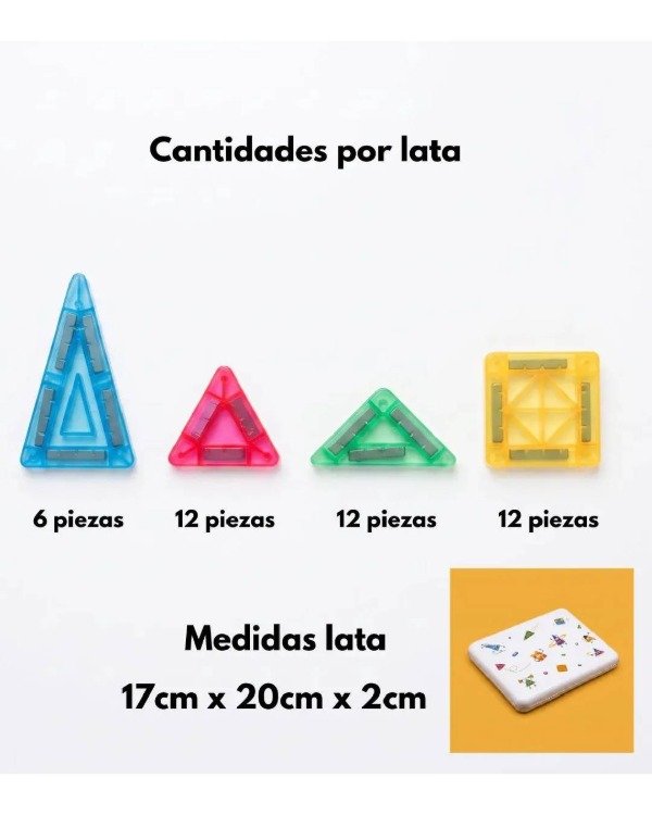 Producto - Bloques Magnéticos de Viaje - 42 Piezas en Lata - 4