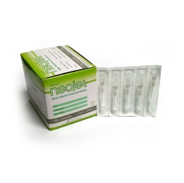 Producto - Agujas Hipodermicas 27g X 12 Neojet Caja X100unds