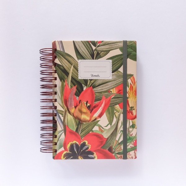Producto - Agenda 2026 Anillada a5 (15x21cm) Diaria - Floral Vintage