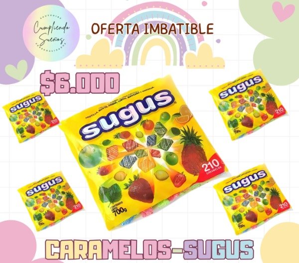 Producto - Bolsa de sugus 700 gr (210 caramelos)