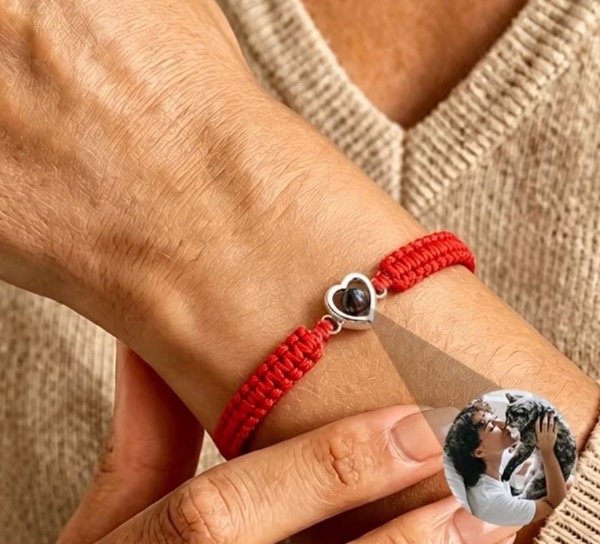 Producto - Pulsera foto proyección forma corazon Roja