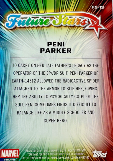Producto - 2026 Topps Chrome Marvel - Future Stars  #FS-13 - Peni Parker - 1