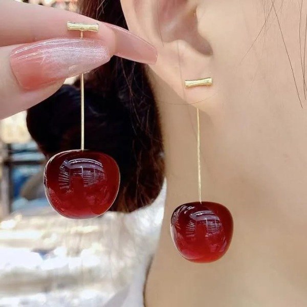 Producto - Aros cereza Plateado - Acero
