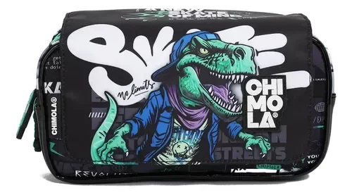 Producto - CARTUCHERA CHIMOLA DOBLE CIERRE DINOSAURIO