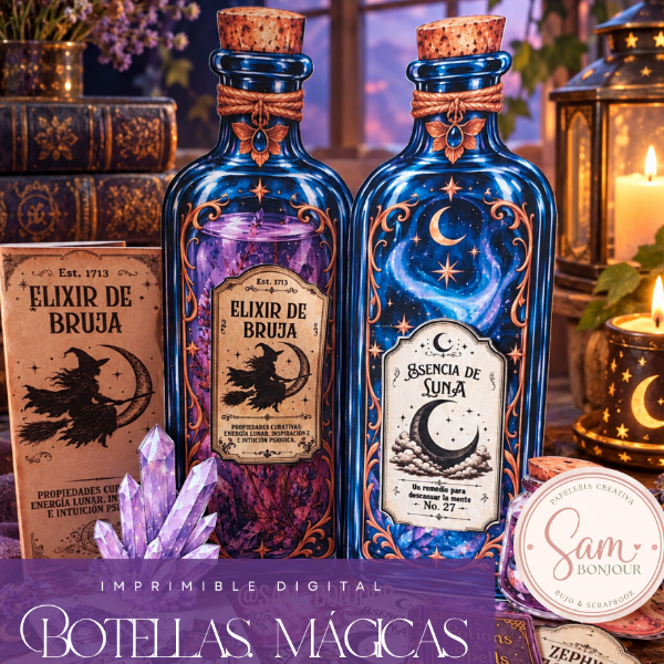 Producto - Archivo Imprimible: Botellas magicas