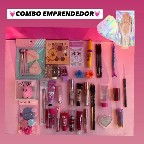 Producto - Combo Maquillaje + 3 Bolsa Holograficas de Regalo