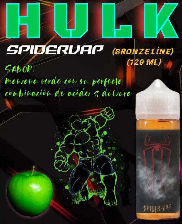Producto - LIQUIDOS SPIDER VAP (Bronze Line) 120ml HULK