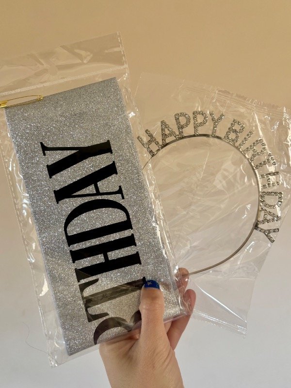 Producto - Happy birthday banda + vincha