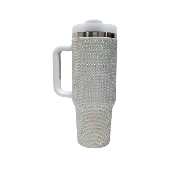 Producto - Vaso termico con glitter blanco