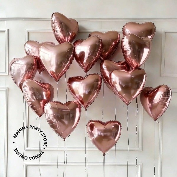 Producto - Globo corazon rose gold metalizado 18"