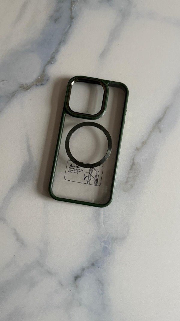 Producto - Funda magsafe verde Iph 15 pro