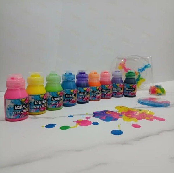 Producto - Pigmento tinta al alcohol Traslusido Resina Epoxi Acuarela 50ml