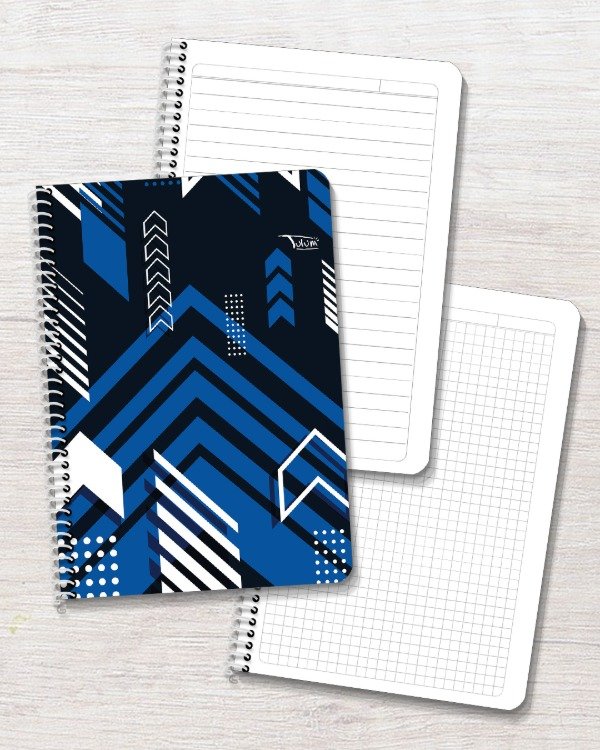 Producto - Cuaderno A5 flex ray/cuadr 60h dis. flechas azul