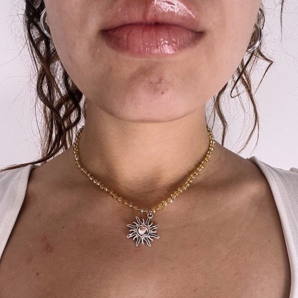 Producto - Collar Sol - Cristal de roca