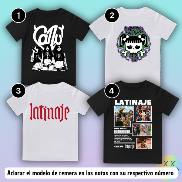 Producto - Baby Tee Cazzu #1 (varios modelos)
