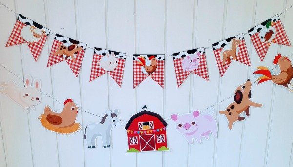 Producto - Animales De La Granja Set Guirnalda + Banderín