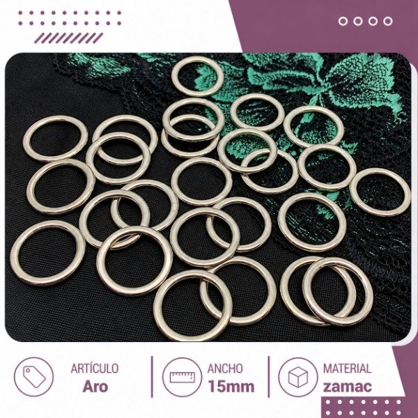 Producto - Aro 15mm zamac (por 50u)