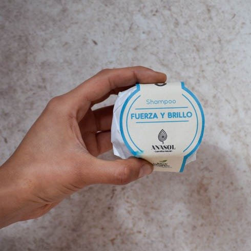 Producto - Shampoo Sólido Fuerza y Brillo - 85 Gr - Anasol