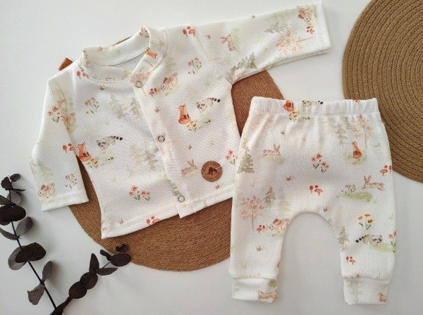 Producto - Ajuar Waffle: Bosque en Blanco