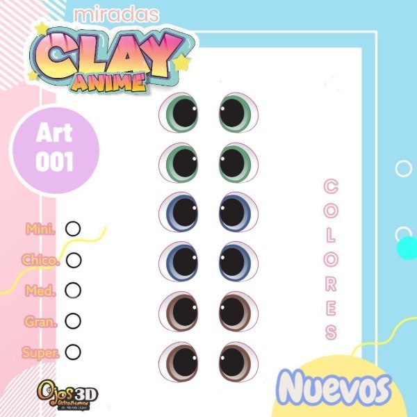 Producto - Ojitos Linea Souvenirs art 001 CLAY Anime