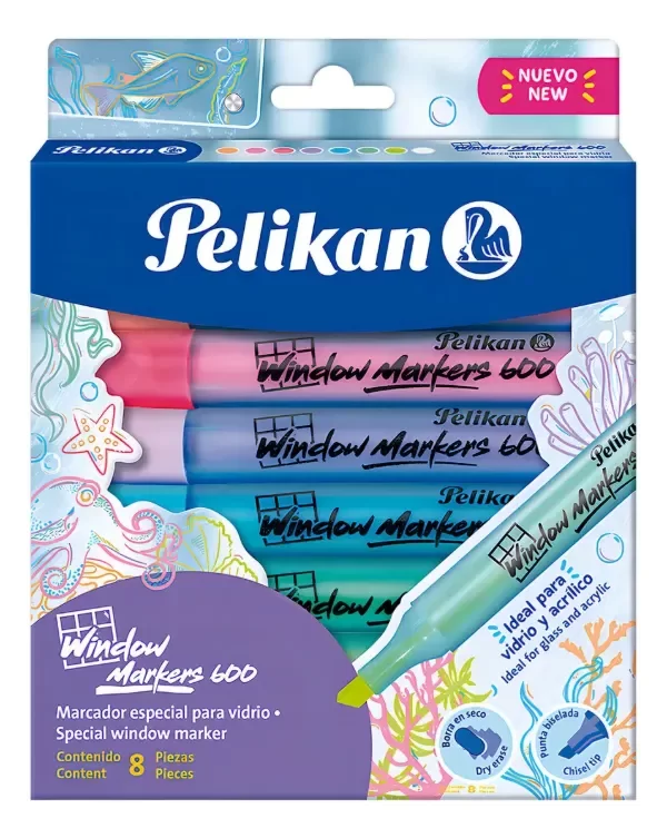 Producto - MARCADORES PELIKAN WINDOW 600 x8 - 0