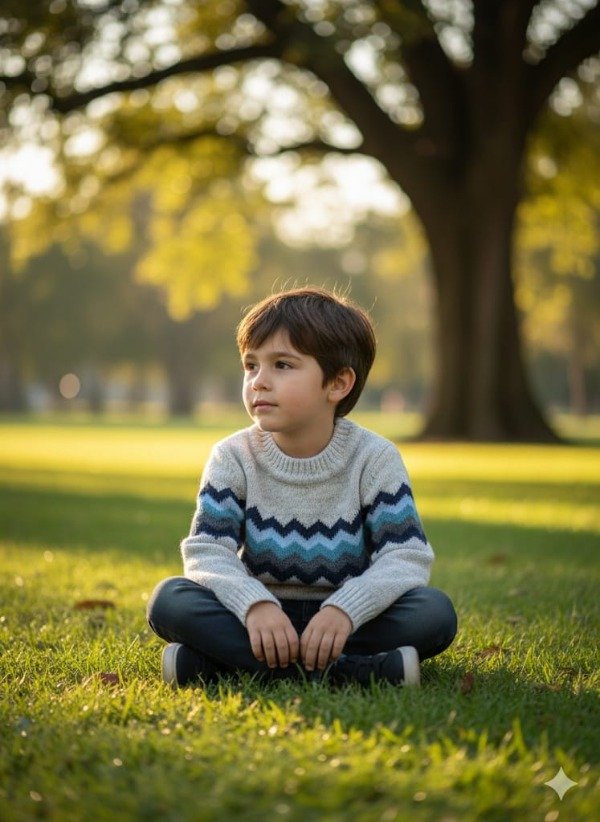 Producto - SWEATER GRIS,  GUARDA ZIGZAG AZUL
