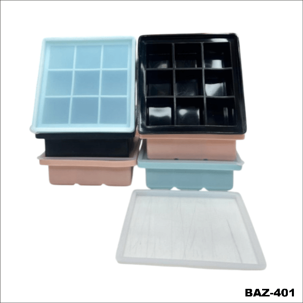 Producto - CUBETERA DE SILICONA CON TAPA 9 CUBITOS