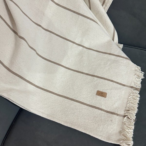 Producto - Manta Barcelona líneas finas marrones - 0