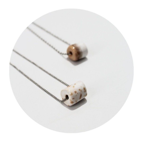 Producto - COLLAR  "CARAMELO" CON CADENA DE ACERO (VARIAS LINEAS/ COLORES)