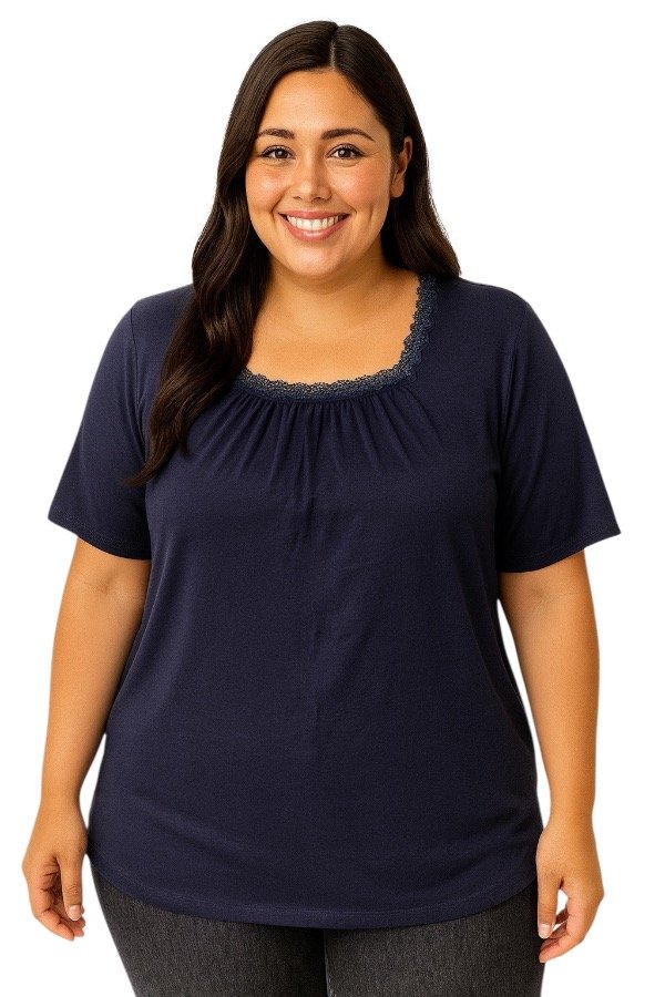 Producto - Art 9 Remera modal viscosa puntilla