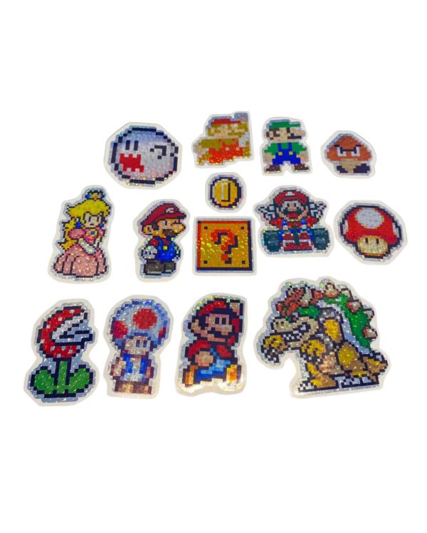 Producto - Stickers Super Mario Bros Efecto Lluvia