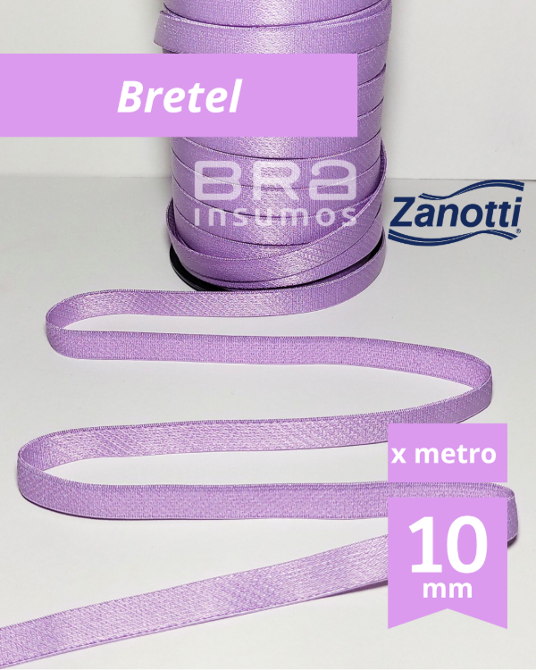 Producto - Bretel Papiro Zanotti 10 mm - Lila Cálido (x Metro)