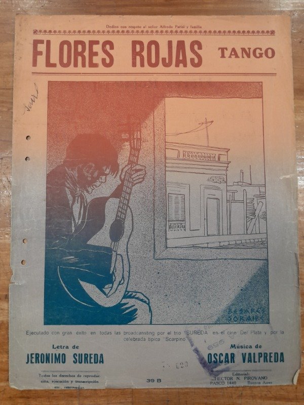 Producto - Flores Rojas Tango Partitura - Sureda Valpreda