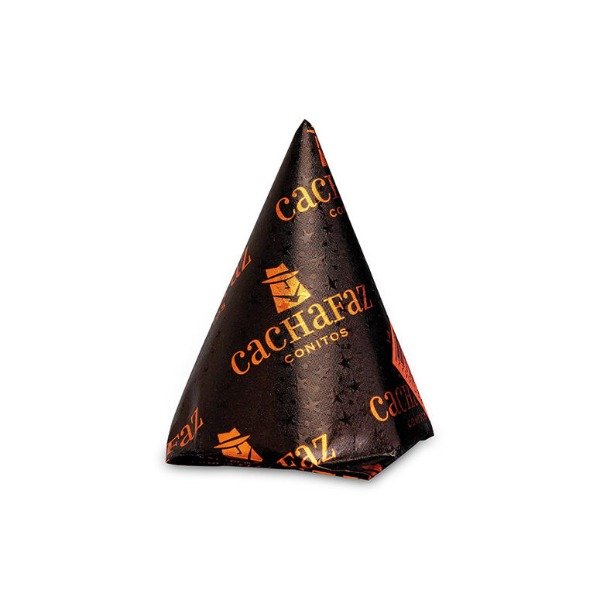 Producto - Conito de Chocolate Negro Relleno de Dulce de Leche x 38g CACHAFAZ