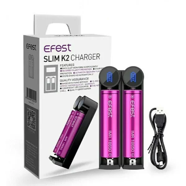 Producto - CARGADOR DE BATERIAS EFEST K2 SLIM (2 vias)