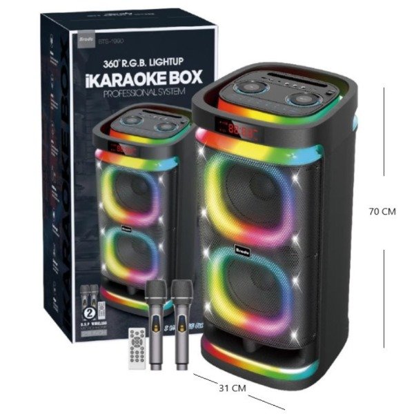 Producto - PARLANTE TORRE BLUETOOTH 2X8" 2 MICROF. BTS1990
