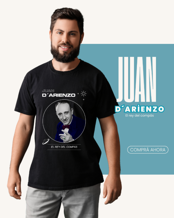 Producto - Remera Juan D'Arienzo  El Rey del Compás, Tango