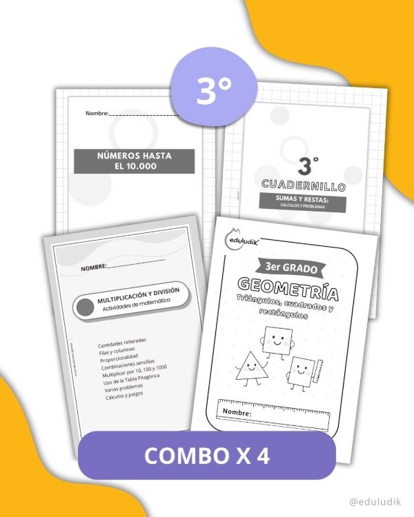 Producto - Combo: 3er grado matemática