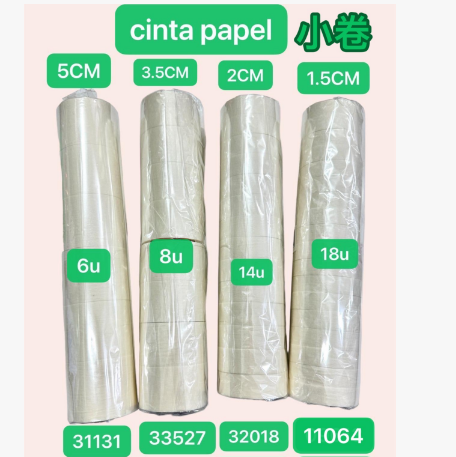 Producto - TUBO DE CINTA PAPEL ENMASCARAR MEDIDAS VARIAS
