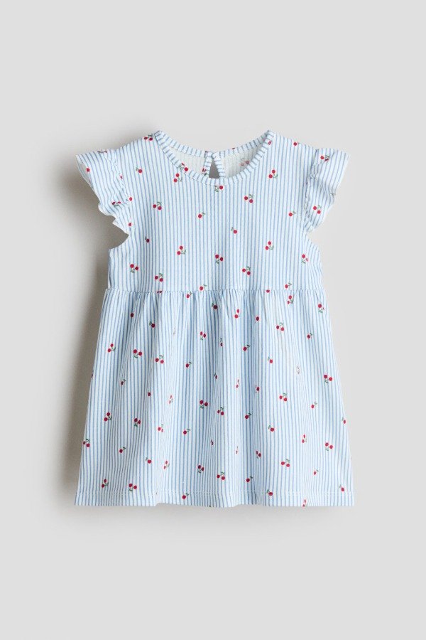 Vestido HyM talle 2/3 celeste cereza