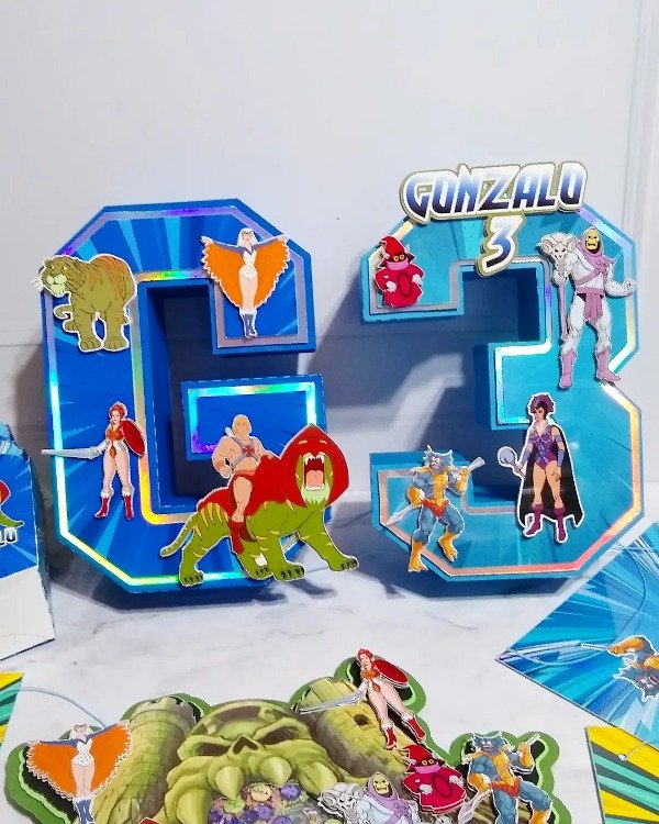 Producto - Letras y números 3D premium He-Man